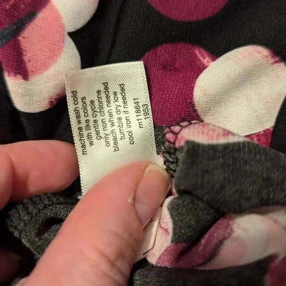 Lane Bryant Long Sleeve Fit And Flare Polka Dot Dress Size 14/16 (EUC) - Picture 6 of 16